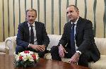 София - Среща на Румен Радев с Доналд Туск