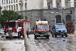 Полиция и пожарна спешно пред сградата на Конституционния съд