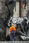 София - Демонтаж на скулптурите на Паметник 1300 години България