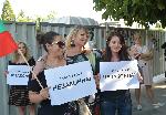 София – Протест срещу демонтирането на паметника "1300 години България" пред НДК
