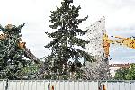 София - Демонтаж на Паметник 1300 години България