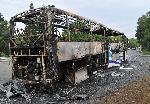 Бургас – Изгорял автобус на пътя  Черноморец - Бургас