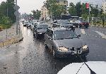 София - Колона автомобили след проливен дъжд