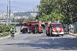 Каравана изгоря напълно на строителен обект близо до Бояна