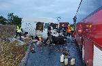 Обърнат турски камион предизвика верижна катастрофа до Симеоновград