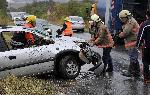 Лек автомобил катастрофира близо до Хасково