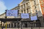 Журналисти се събраха на протест пред сградата на Министерския съвет