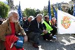 София – Протест на пожарникари срещу закриване на служби.