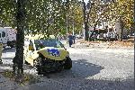 Мерцедес отнесе такси на столично кръстовище