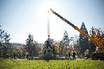 София - Монтаж на бронзовия лъв от мемориала на Първи и Шести пехотен полк