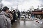 Хитрино - Поднасяне на цветя в Хитрино в памет на загиналите при влаковата катастрофа през 2016г.