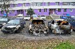 Бургас - Изгорели автомобили