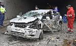 Автомобил излетя от мост до Бизнеспарка и се обърна по таван