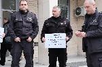 Благоевград - Протест на съдебни охранители
