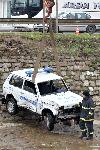 София – Изважзане на полицейски автомобил от коритото на Владайската река