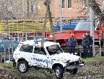 София – Изважзане на полицейски автомобил от коритото на Владайската река
