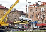 София – Изважзане на полицейски автомобил от коритото на Владайската река