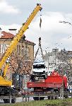 София – Изважзане на полицейски автомобил от коритото на Владайската река