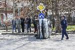 Пежо се обърна на  кръстовище в Харманли