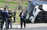 Вакарел - Тежка катастрофа с автобус на автомагистрала „Тракия“