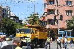 София - Скъсана контактна мрежа на Петте кьошета