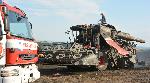Комбайн изгоря в първия ден на жътвата в Симеоновградско