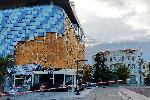 Благоевград – Падналата стъклената фасада на  мол  "Ларго"
