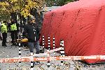 София – Опъната палатка за евакуираните хора в района на Военна академия