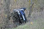 Бургас - Обърнат автомобил