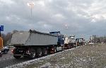 София - Протест на Камарата на строителите в България с колона от строителна техника