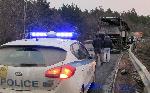 Русе - Изгорял турски автобус