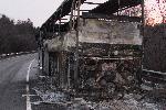 Русе - Изгорял турски автобус