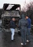Русе - Изгорял турски автобус