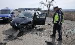 Водач се размина без сериозни травми след двойно преобръщане край Хасково