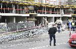 София - Паднала конструкция на 20-метров кран