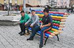 Бургас - Пейка от цветни моливи