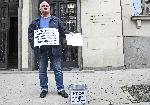 София - Протест пред Министерството на правосъдието - Горят съдебни решения