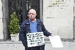 София - Протест пред Министерството на правосъдието - Горят съдебни решения