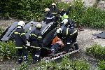 София - Паднал автомобил в Перловската река на булевард