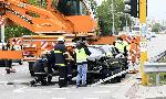 София - Паднал автомобил в Перловската река на булевард