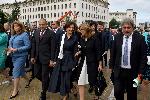 Президентът Румен Радев, шефката на ЮНЕСКО Одри Азуле и министърът на културата Боил Банов поведоха тържественото шествие за 24 май
