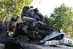 Хасково - Автомобил, пламнал в движение