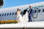 Бургас - Венчавка на крилото на самолет Ту – 154