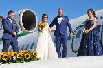 Бургас - Венчавка на крилото на самолет Ту – 154