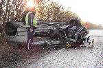 Трима души пострадаха при челна катастрофа на пътя Русе - Разград