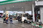 Хасково - Пламнал микробус на бензиностанция