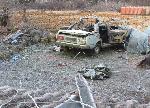 Ветово, Русе - Последици след взрив - Дворът и взривеният автомобил