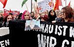 Германия - Ханау - Митинг срещу ксенофобията