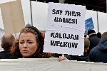 Германия - Ханау - Митинг срещу ксенофобията