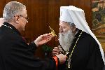 СОФИЯ - Предаване на мощите на свети Климент и свети Потит на патриарх Неофит